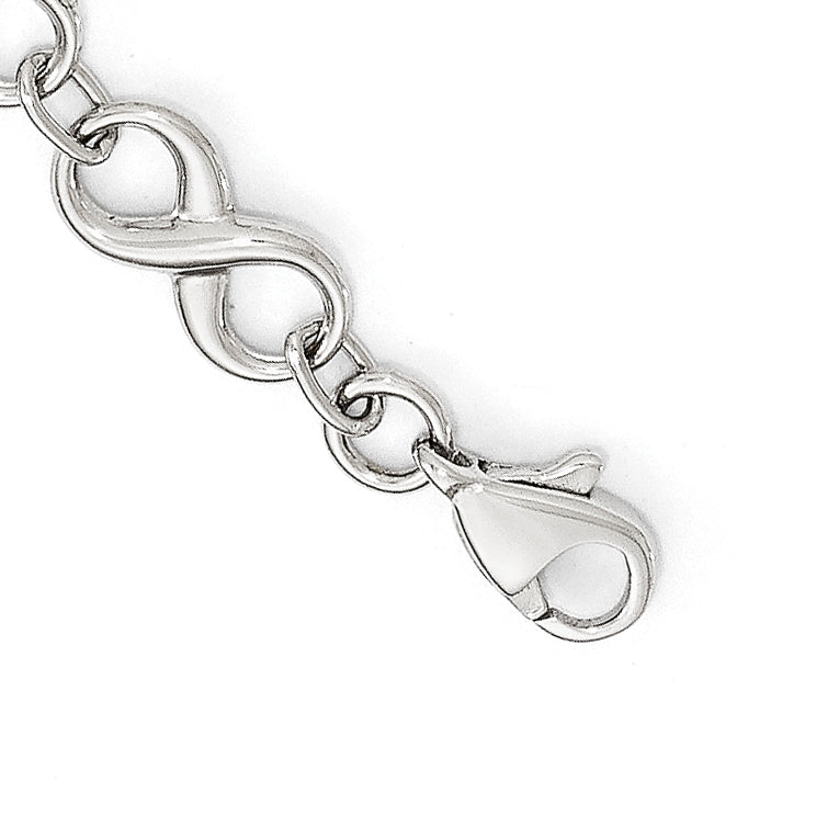 14K White Gold Polished Bracelet