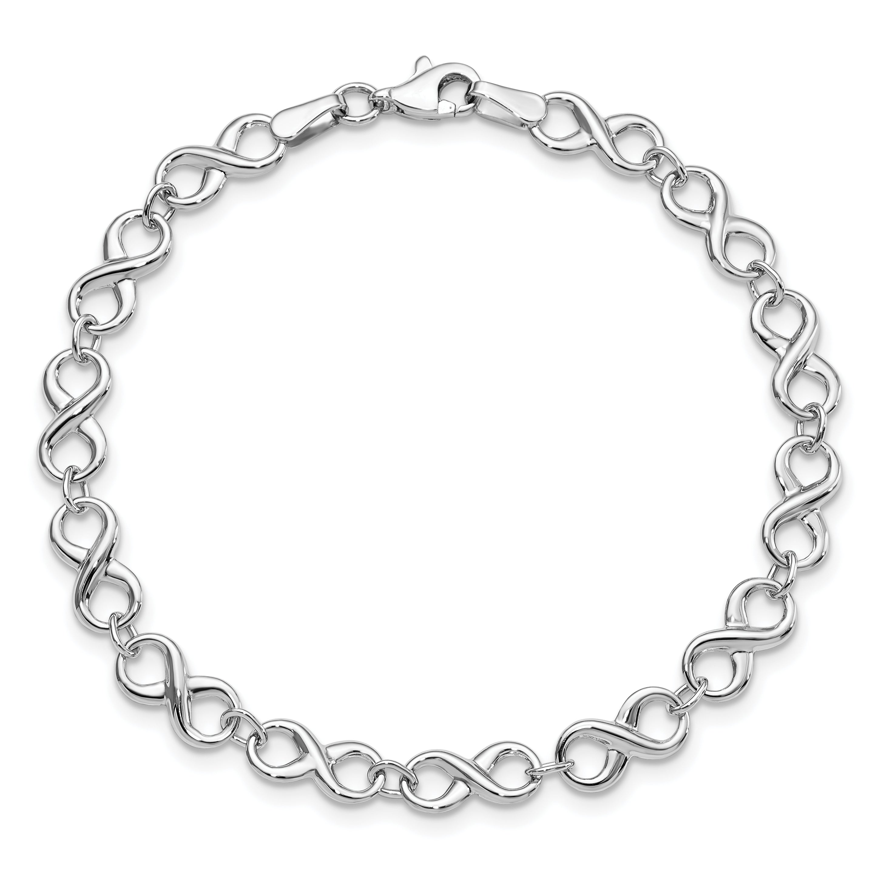 14K White Gold Polished Bracelet