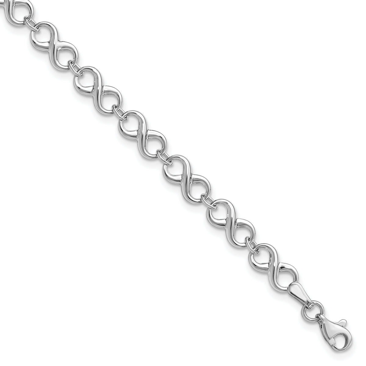 14K White Gold Polished Bracelet