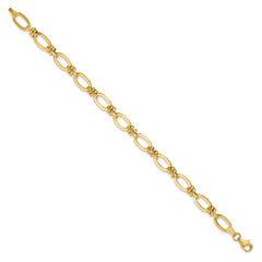 14K Polished Fancy Link Bracelet