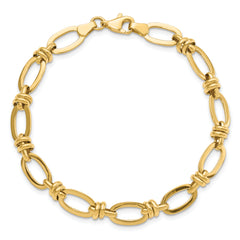 14K Polished Fancy Link Bracelet