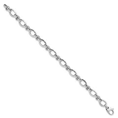 14K White Gold Polished Bracelet