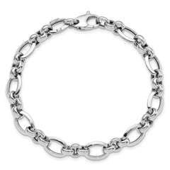 14K White Gold Polished Bracelet