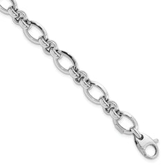 14K White Gold Polished Bracelet