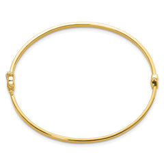 14K Polished Hinged Bangle