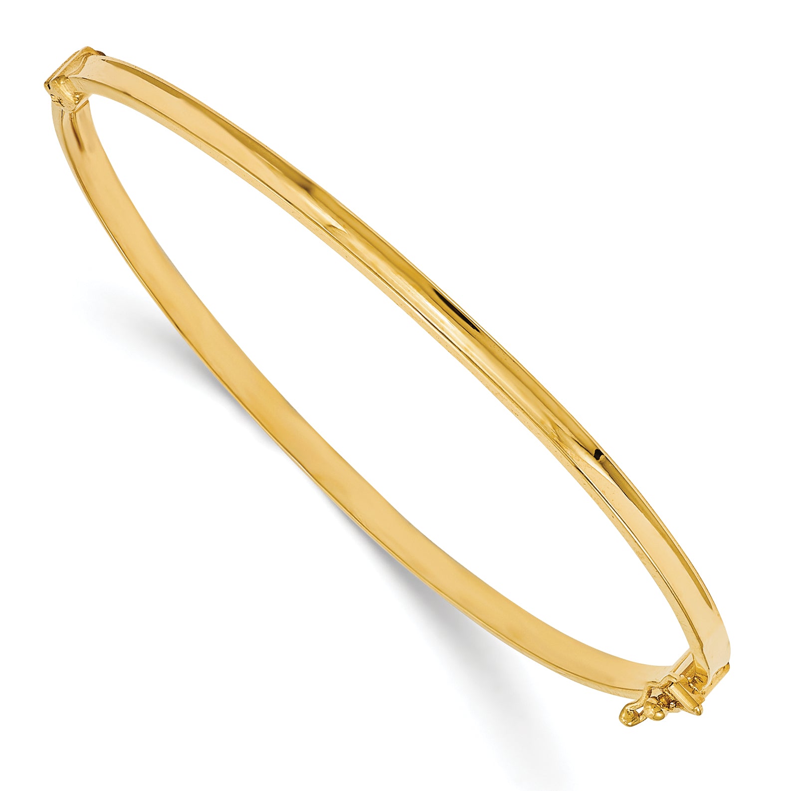 14K Polished Hinged Bangle