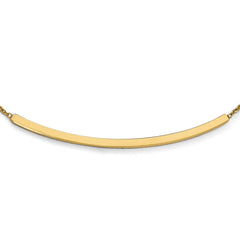 Leslie's 14K Yellow Gold Diamond-Cut Bar Necklace with Extender