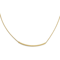 Leslie's 14K Yellow Gold Diamond-Cut Bar Necklace with Extender