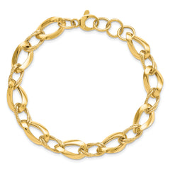 14K Polished D/C Fancy Link Bracelet