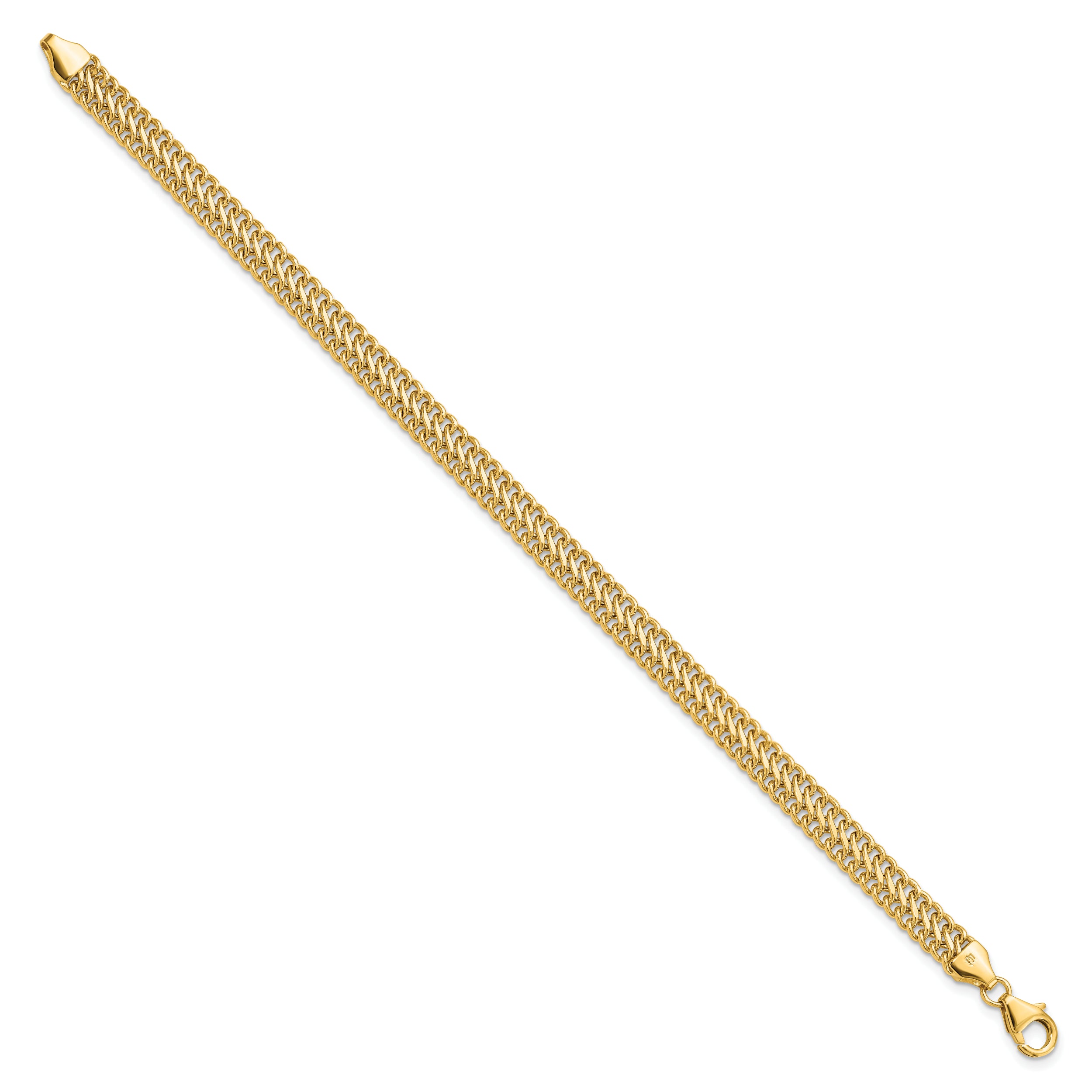 14K Polished S Link Bracelet