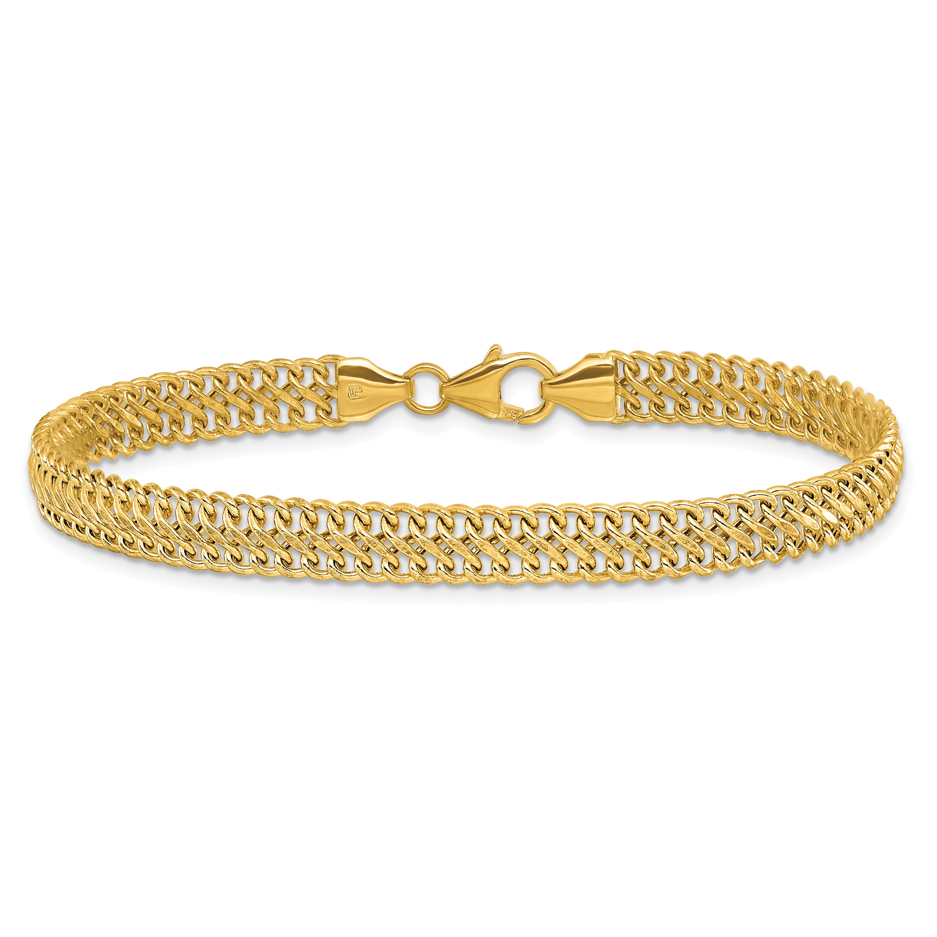 14K Polished S Link Bracelet