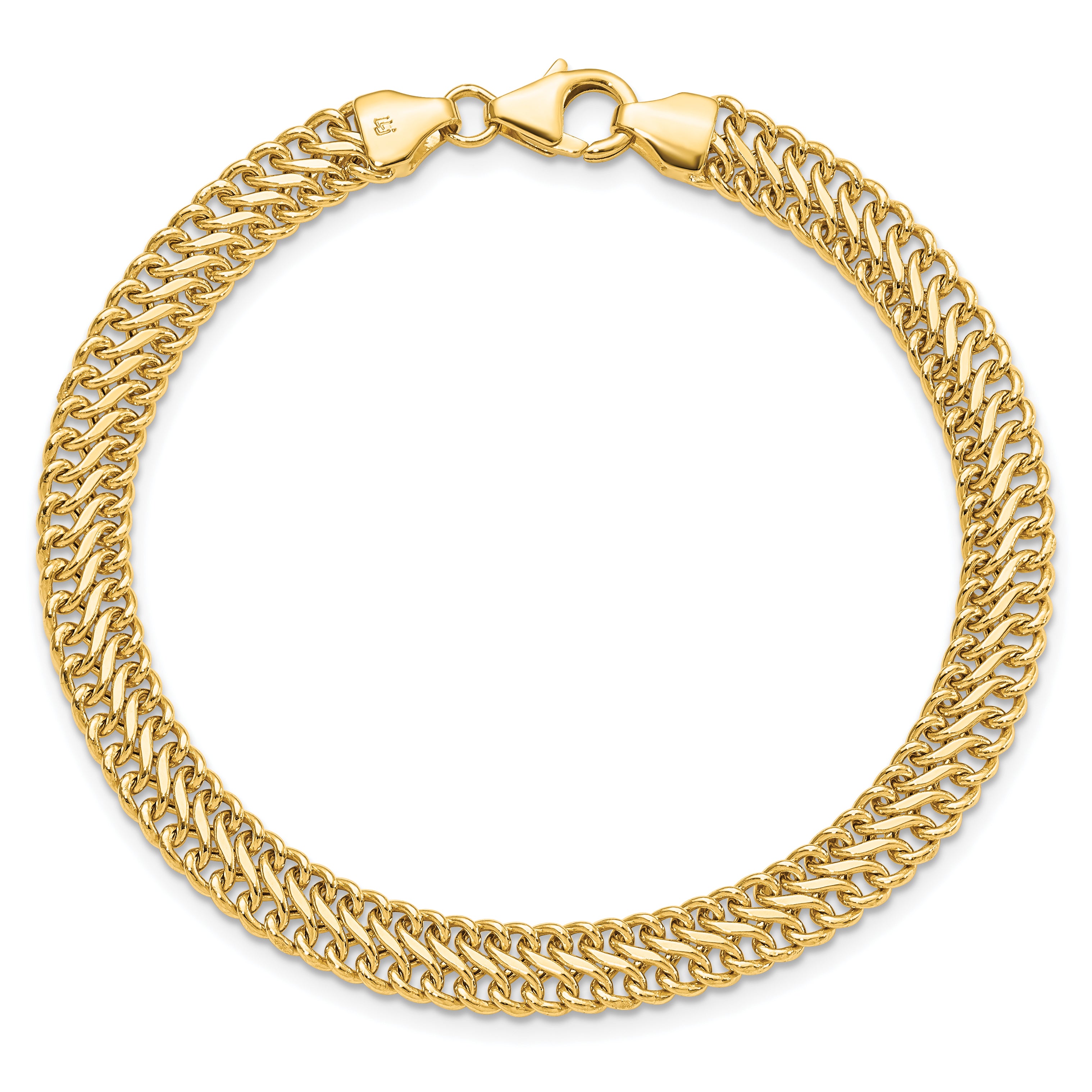 14K Polished S Link Bracelet