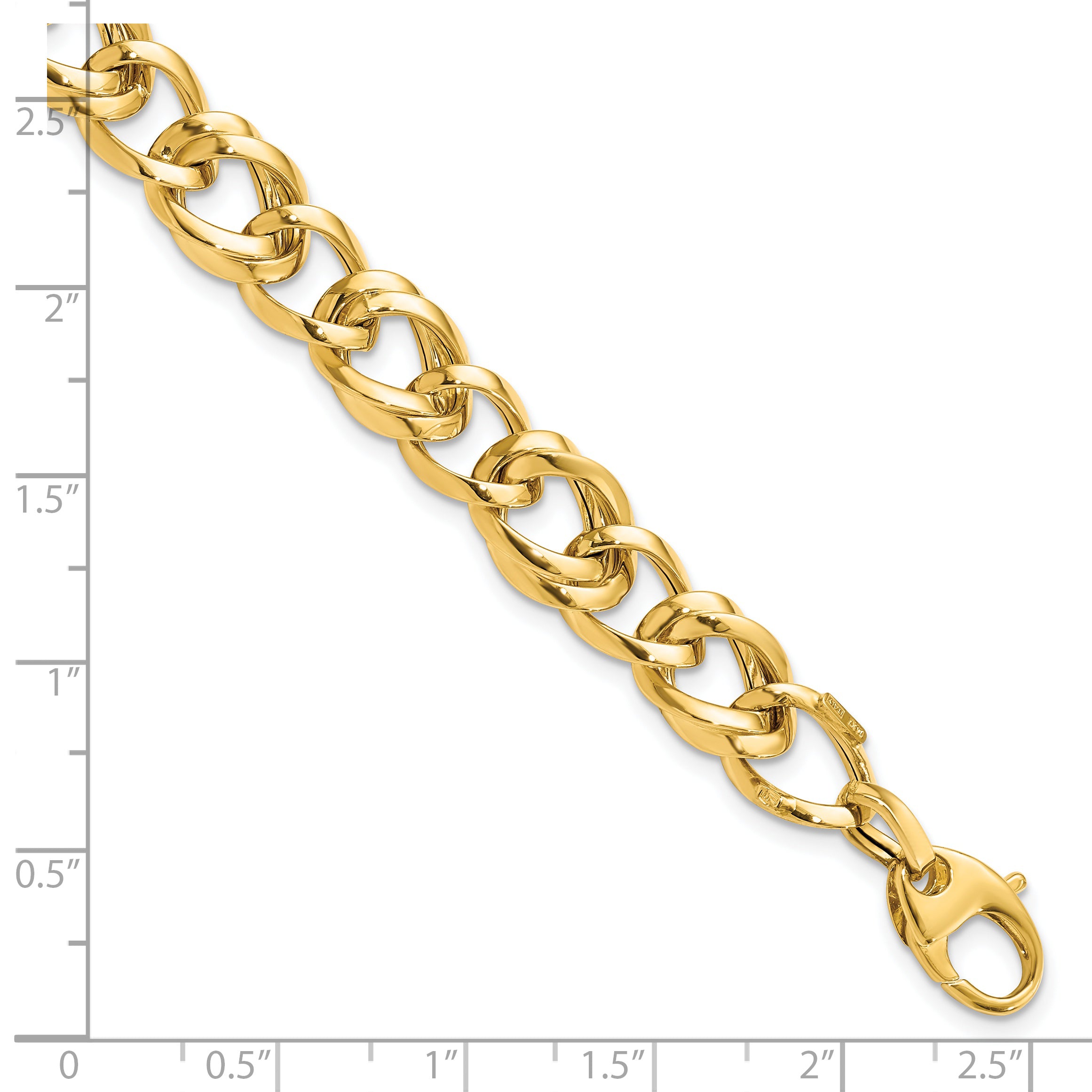 14K Polished Link Bracelet