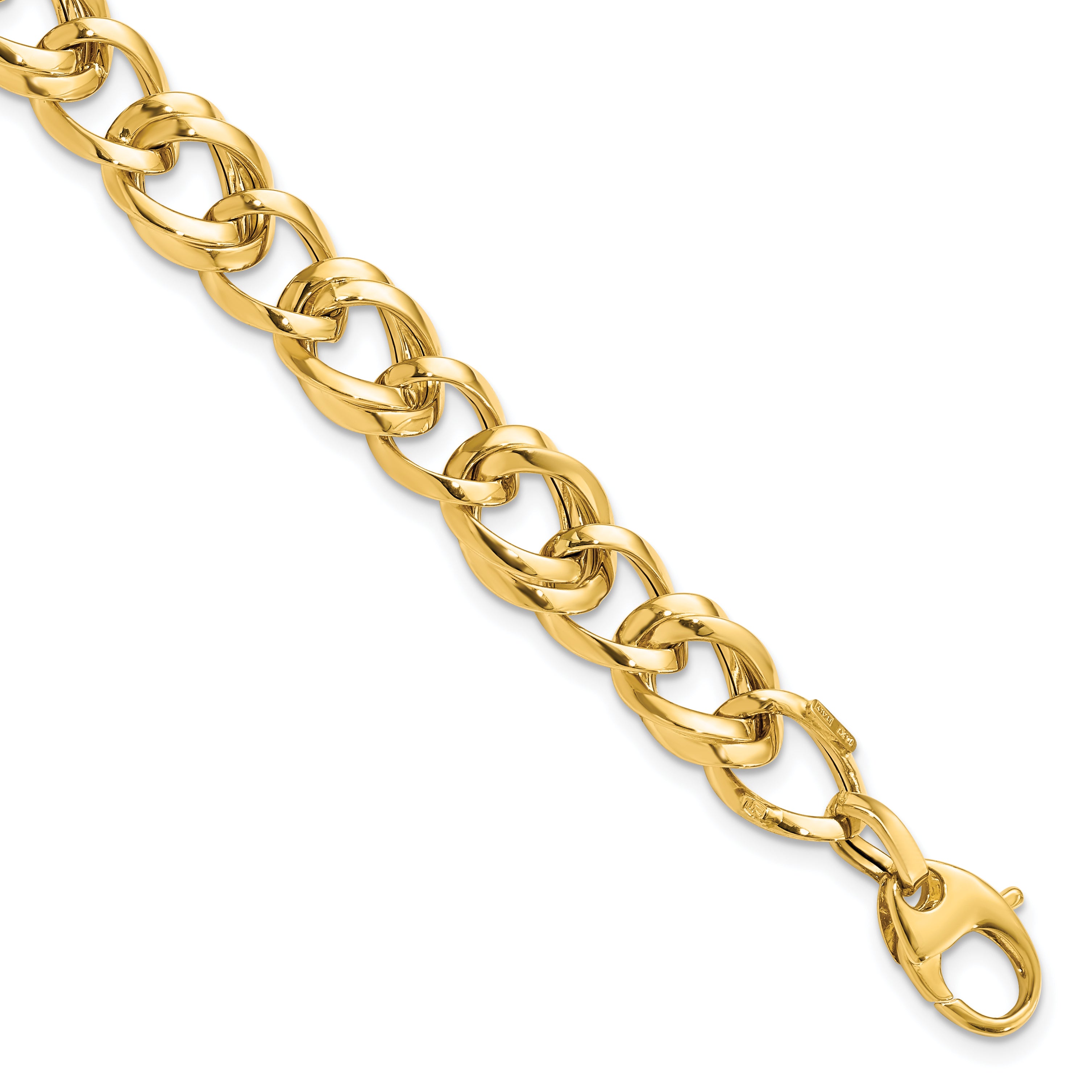 14K Polished Link Bracelet