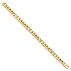 14K 8.5mm Beveled Curb Bracelet