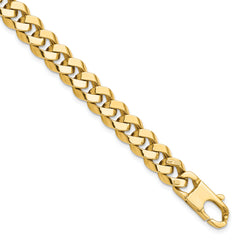 14K 8.5mm Beveled Curb Bracelet