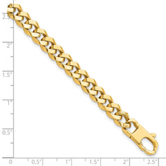 14K 7.0mm Beveled Curb Bracelet