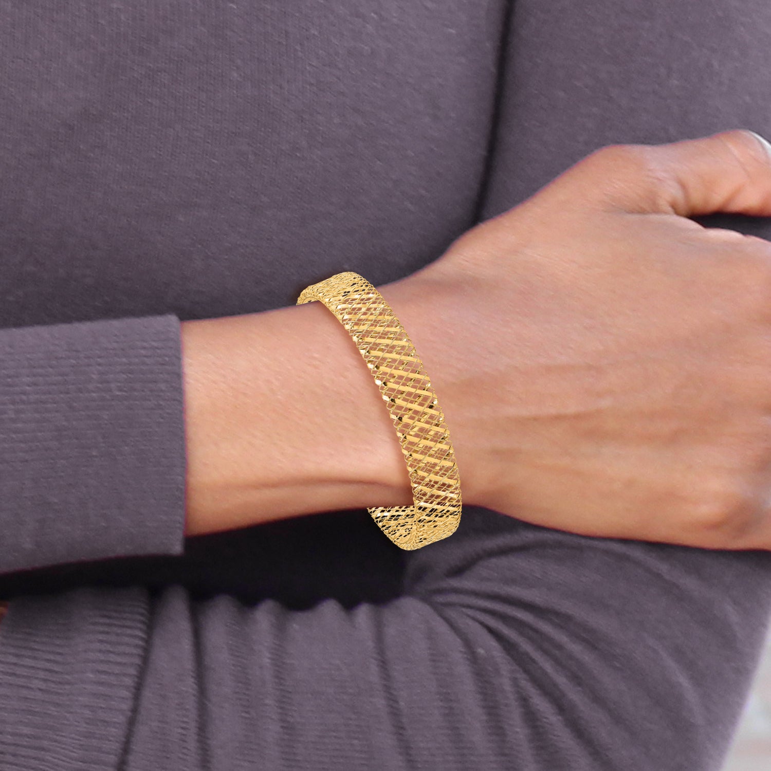 14K Fancy Stretch Bracelet