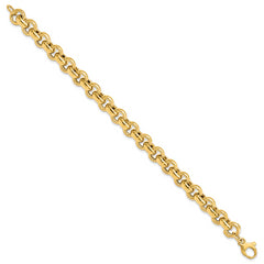 14K Polished Rolo Link Bracelet