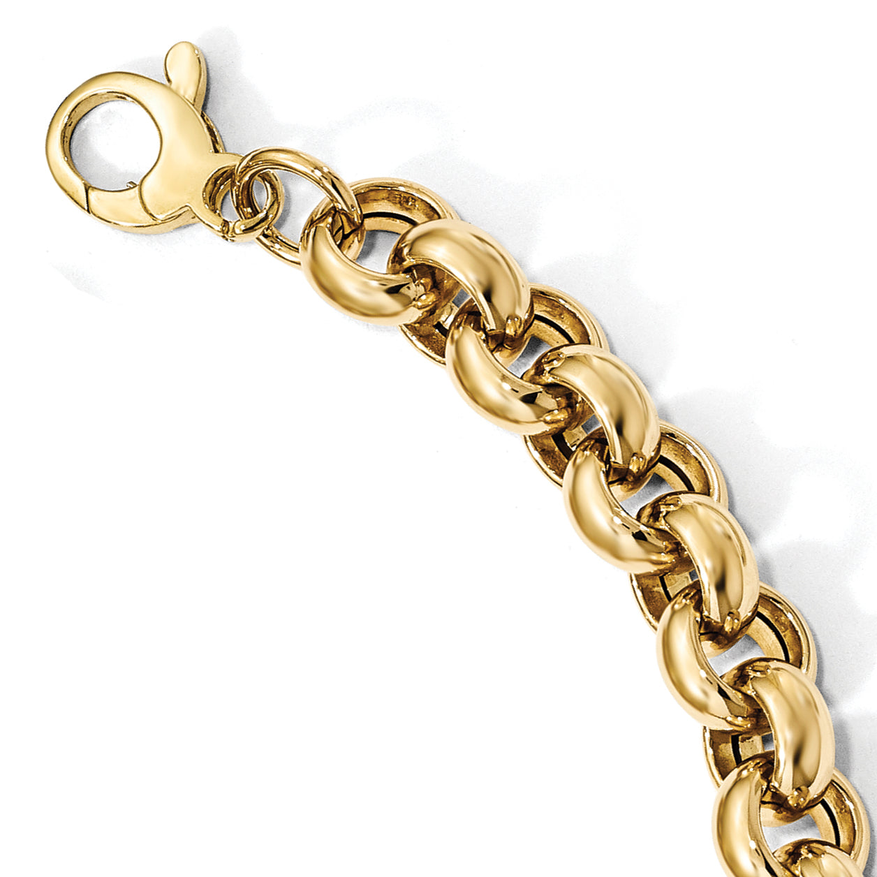 14K Polished Rolo Link Bracelet