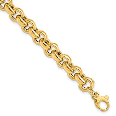 14K Polished Rolo Link Bracelet