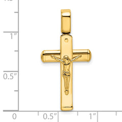 14K Polished Crucifix Pendant