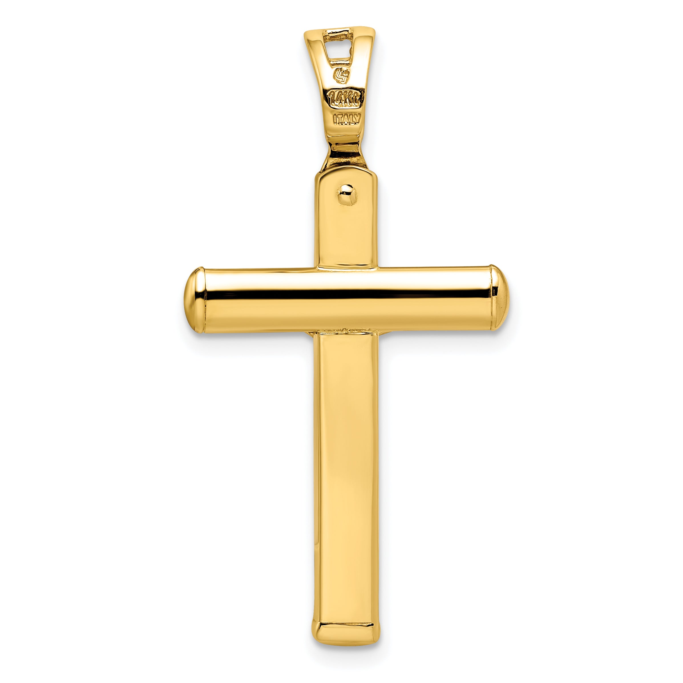 14K Polished Crucifix Pendant