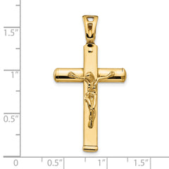 14K Polished Crucifix Pendant