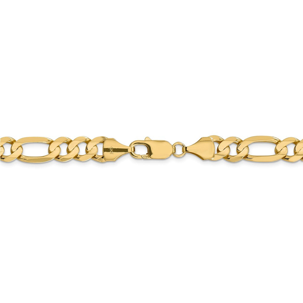 14K 8.75mm Concave Open Figaro Link Chain