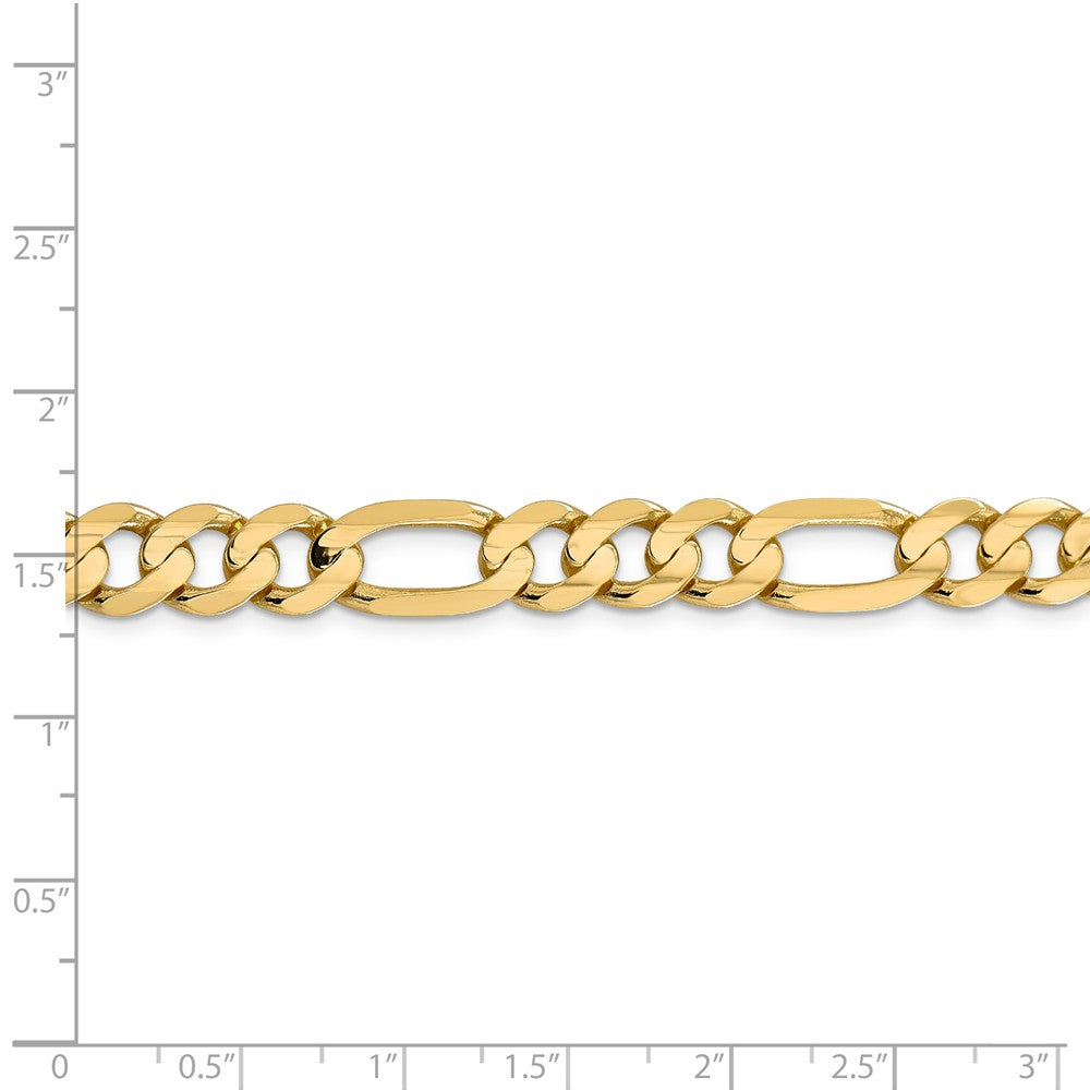 14K 8.75mm Concave Open Figaro Link Chain