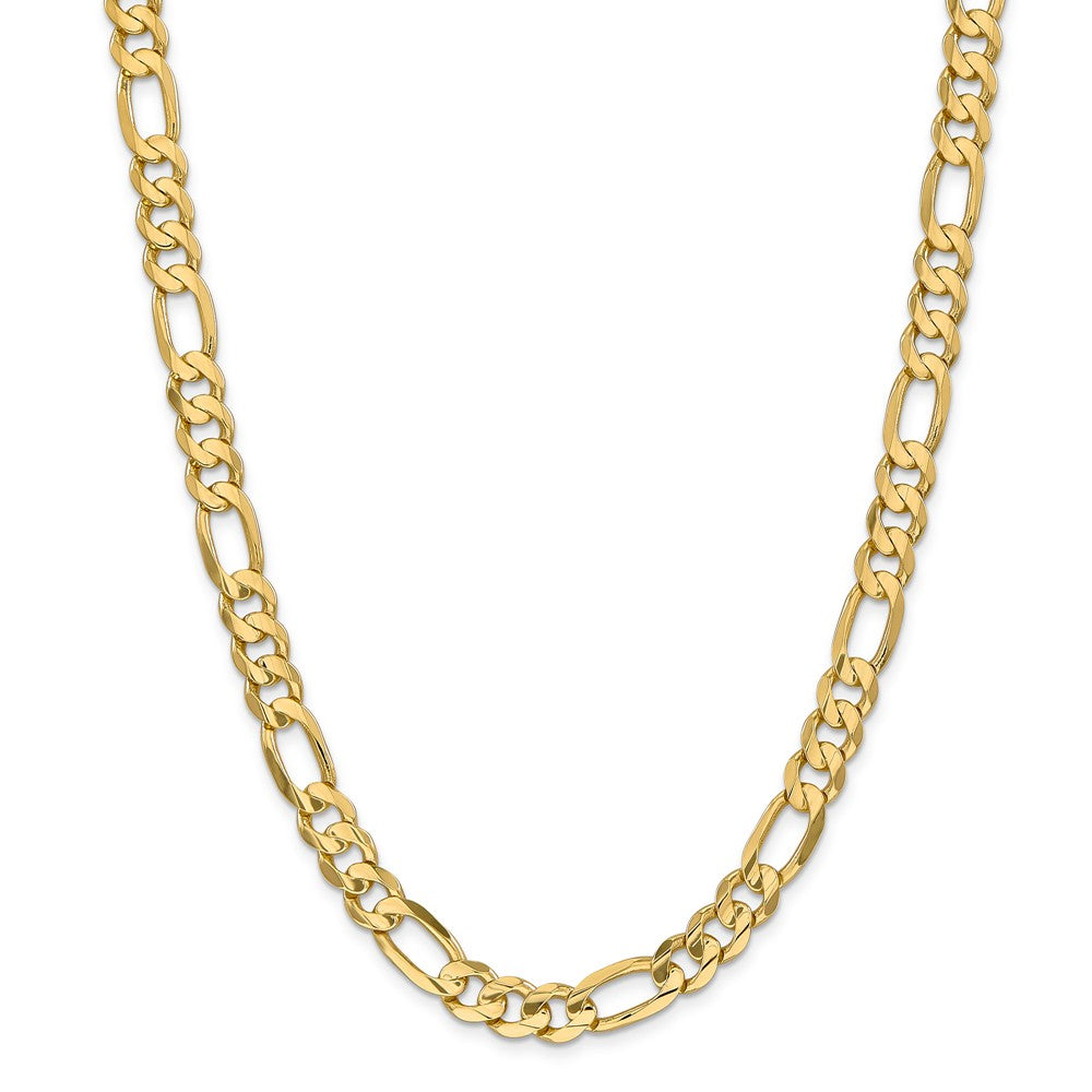 14K 8.75mm Concave Open Figaro Link Chain