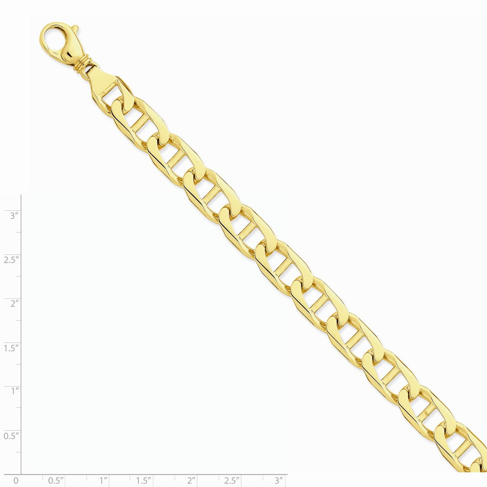 14K Yellow Gold 10.8mm Hand-Polished Anchor Link Chain