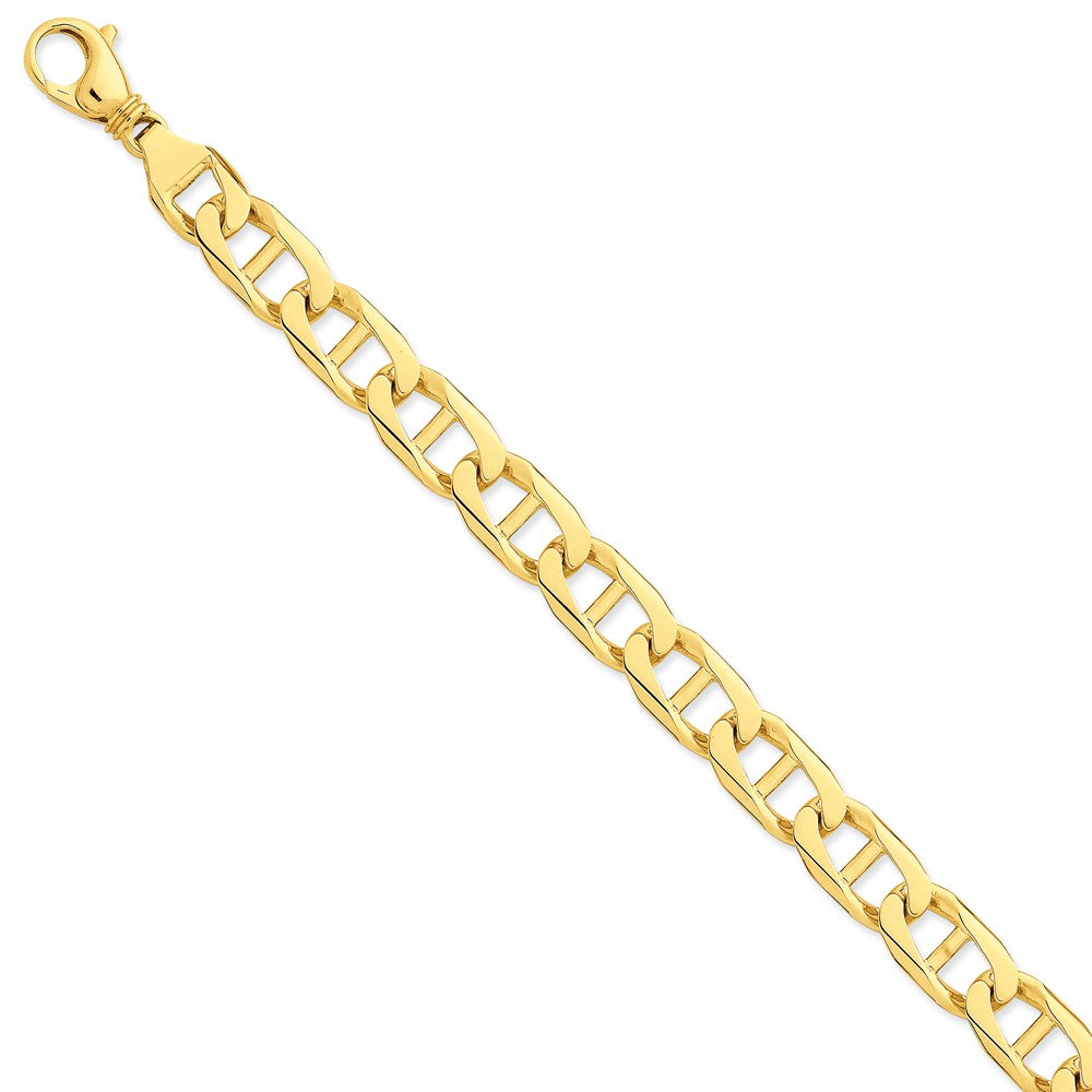 14K Yellow Gold 10.8mm Hand-polished Anchor Link Chain