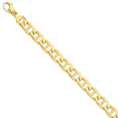 14K Yellow Gold 10.8mm Hand-polished Anchor Link Chain