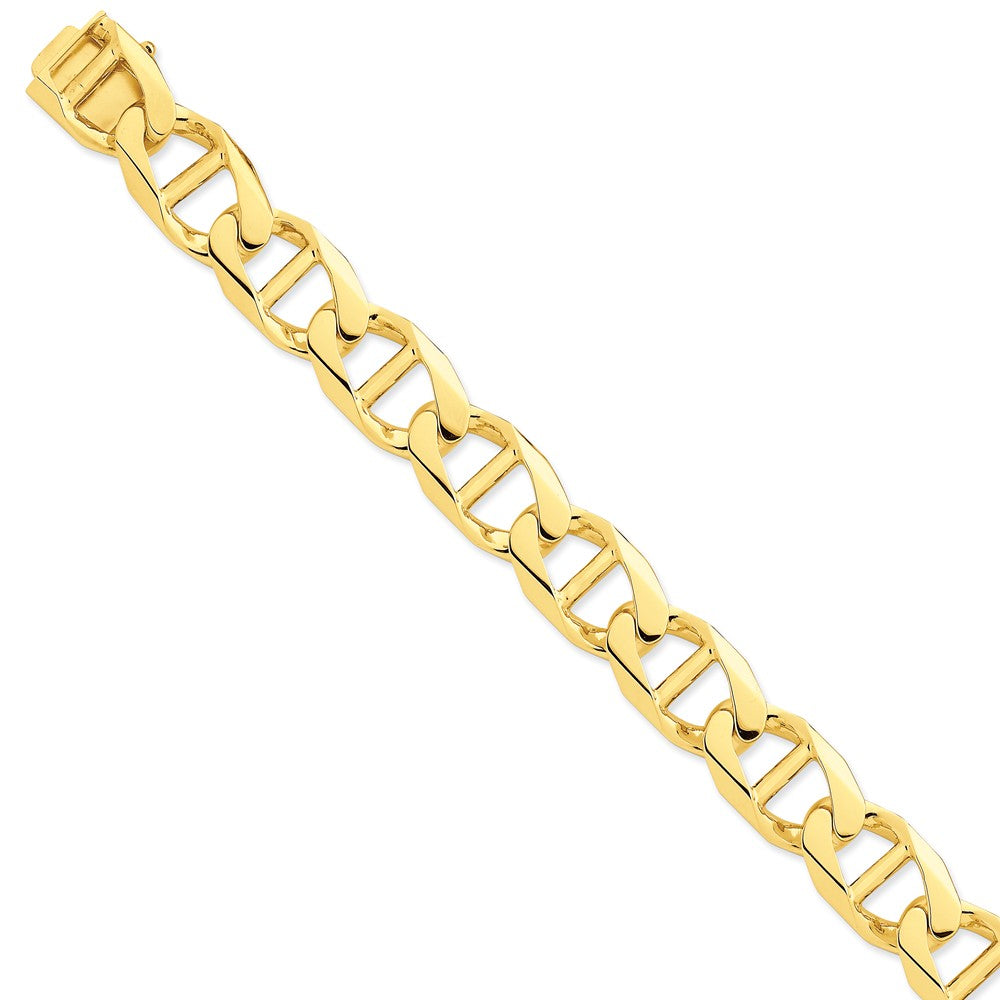 14K Yellow Gold 14.6mm Hand-polished Anchor Link Chain