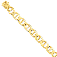 14K 14.6mm Hand-polished Anchor Link Bracelet