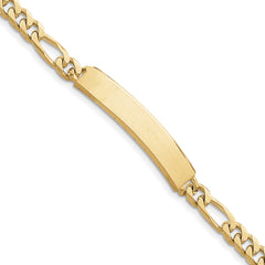 14K Figaro ID Bracelet