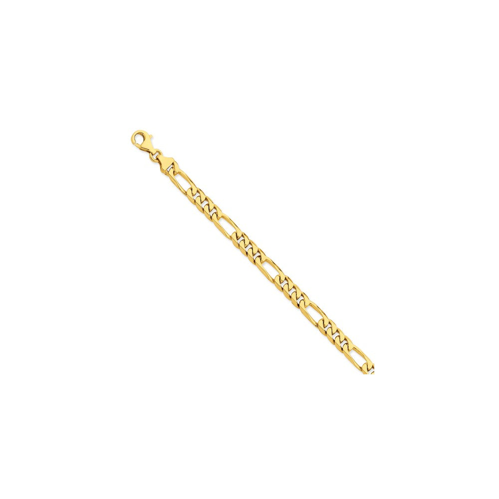 14K Yellow Gold 7mm Hand-polished Anchor Link Chain