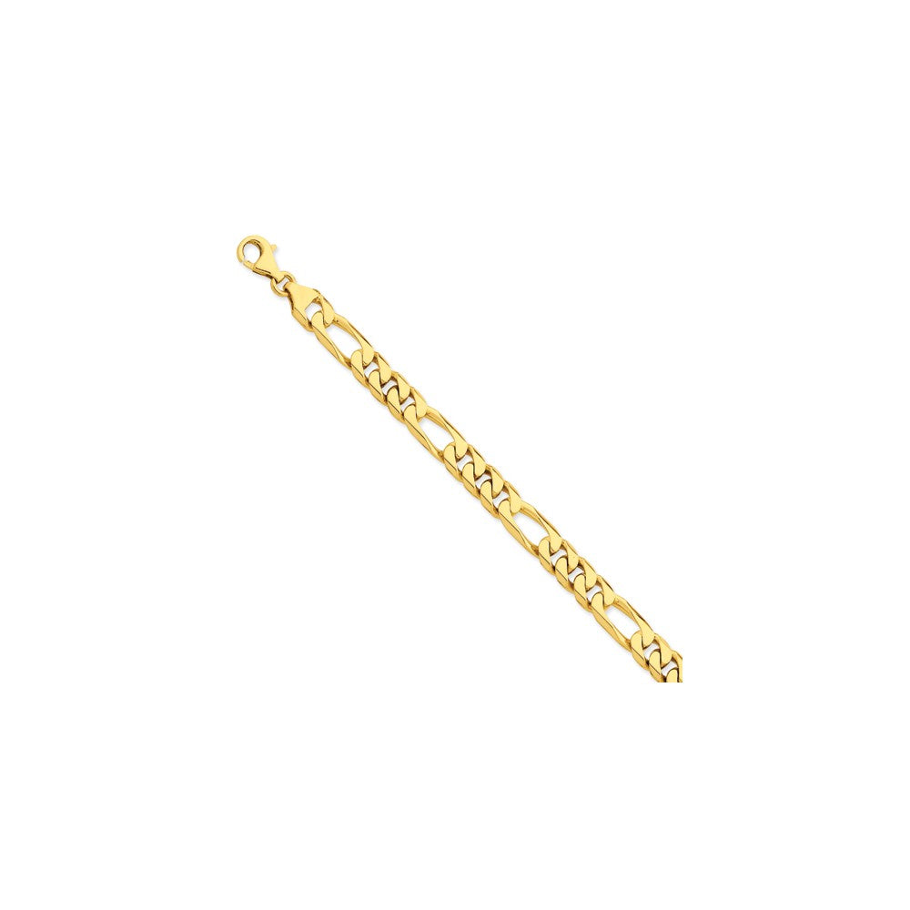 14K Yellow Gold Figaro Necklace with Hand-Polished Solid Links