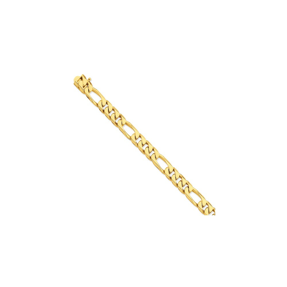 14K Yellow Gold 9mm Hand-polished Anchor Link Chain