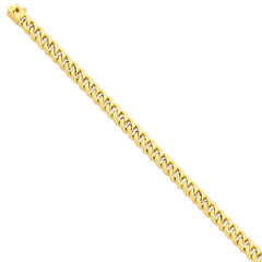 14K 7mm Hand-polished Traditional Link Bracelet