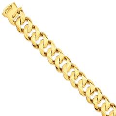 14K 19.1mm Hand-polished Traditional Link Bracelet