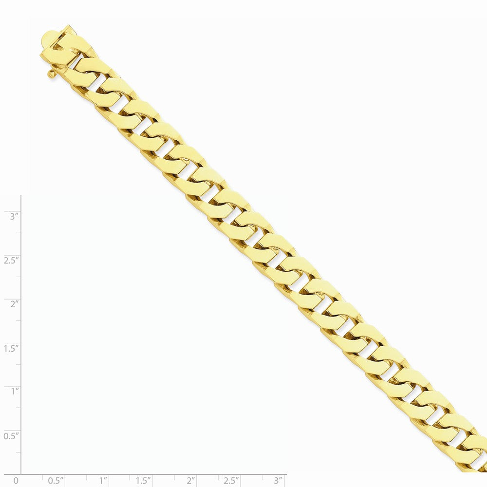 14K Yellow Gold 11.6mm Hand-Polished Fancy Link Chain