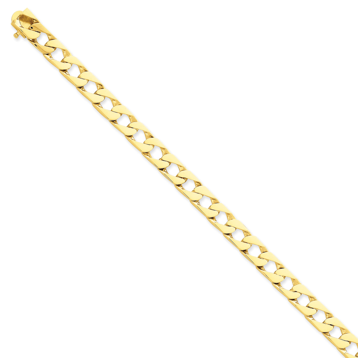 14K 7.9mm Hand-polished Fancy Link Bracelet