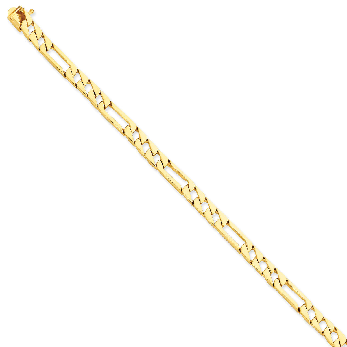 14K 6mm Hand-polished Fancy Link Bracelet