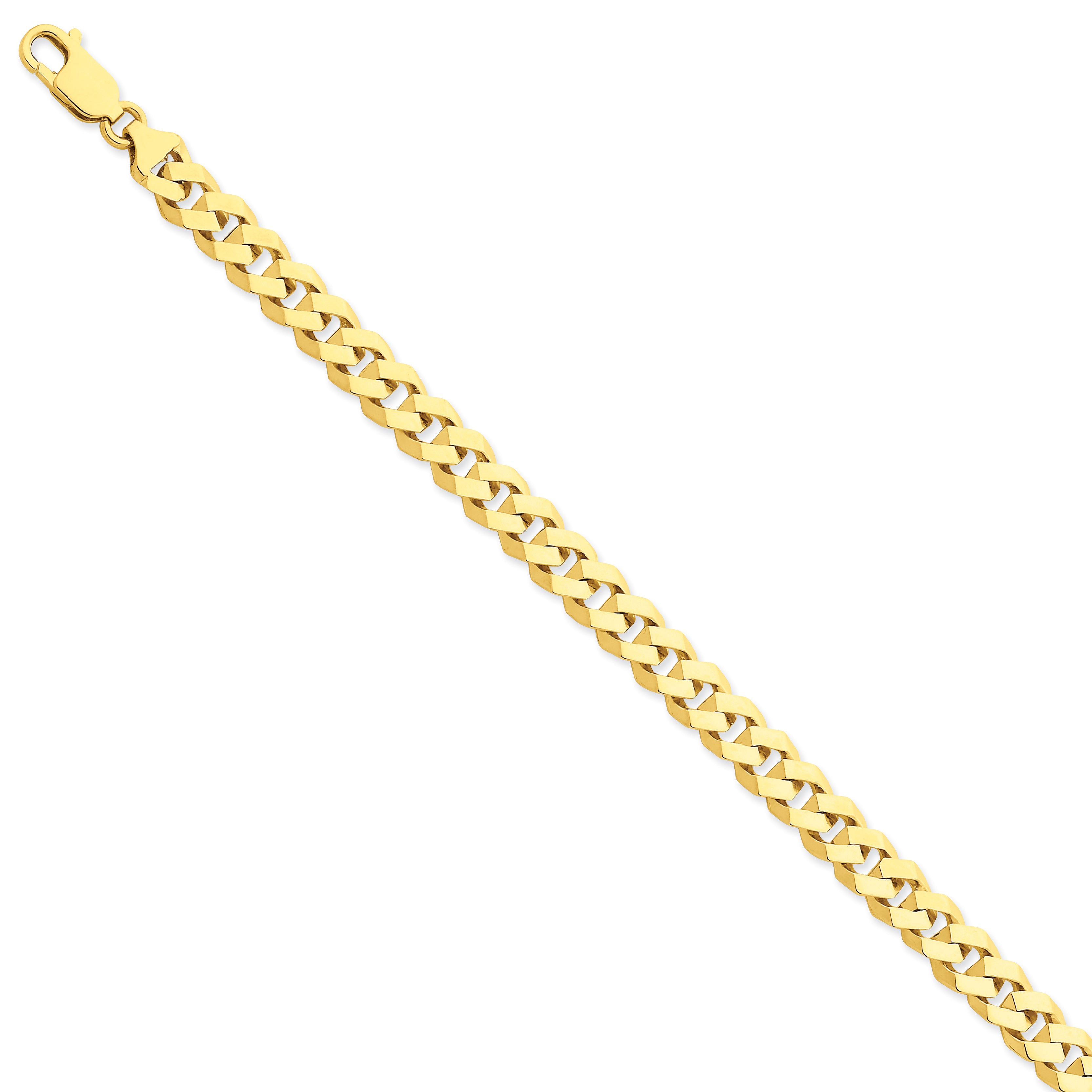 14K 8mm Hand-polished Fancy Link Bracelet