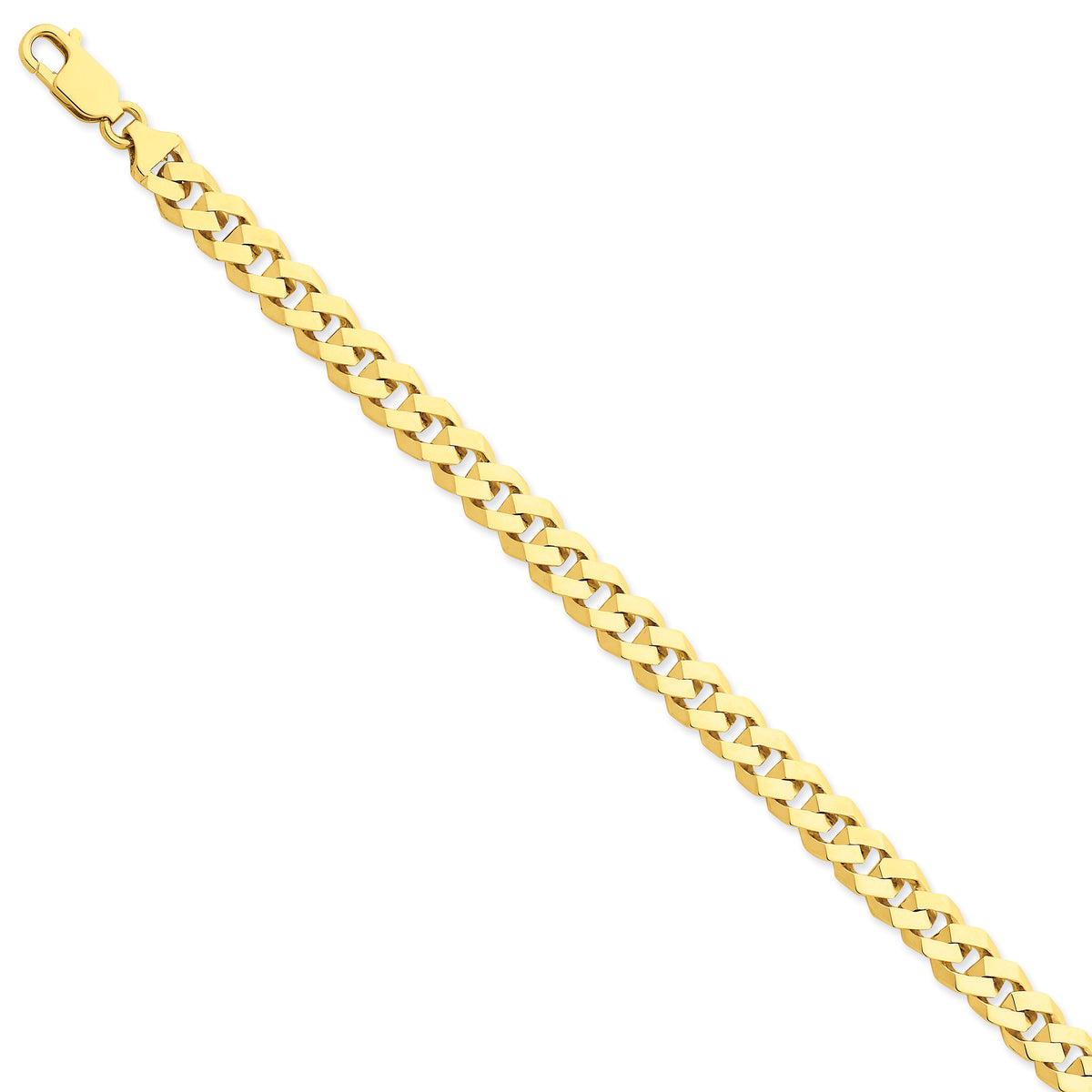 14K 8mm Hand-polished Fancy Link Bracelet