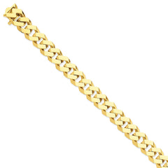 14K Yellow Gold 11.5mm Hand-polished Fancy Link Chain