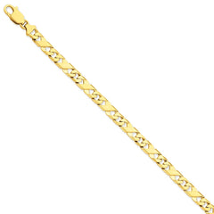 14K Yellow Gold 6.7mm Hand-Polished Fancy Link Chain