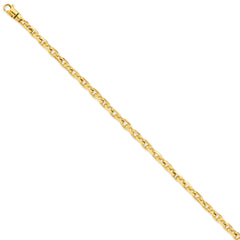 14k 4.2mm Hand-polished Fancy Link Bracelet